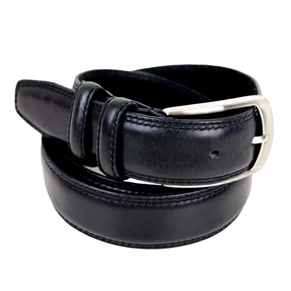 CLASSIC BLACK GENUINE LEATHER 1.25